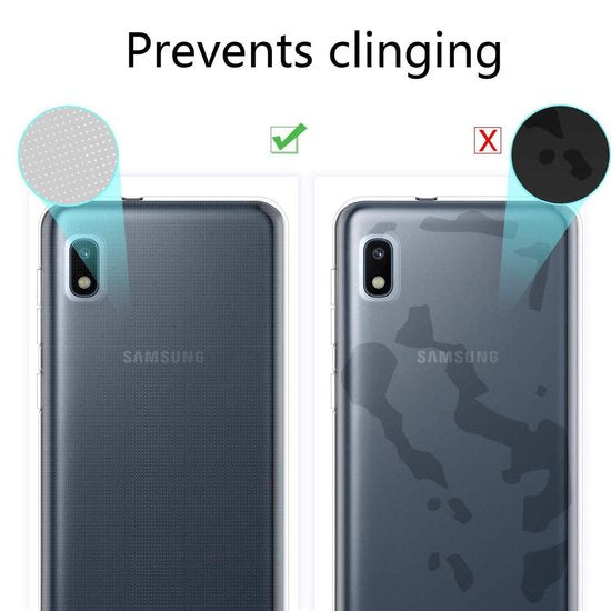 Samsung Galaxy A10 Hoesjes – Transparante TPU Siliconen Backcover – Soft Case – Inclusief 2x Screenprotector-Ilumina Benelux