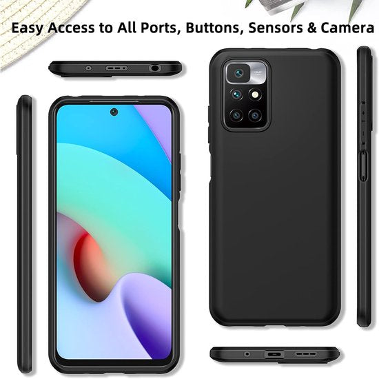 Xiaomi Redmi 10 / 10 2022 Hoesjes – Siliconen Backcover – Flexibel – Schokbestendig – Zwart-Ilumina Benelux