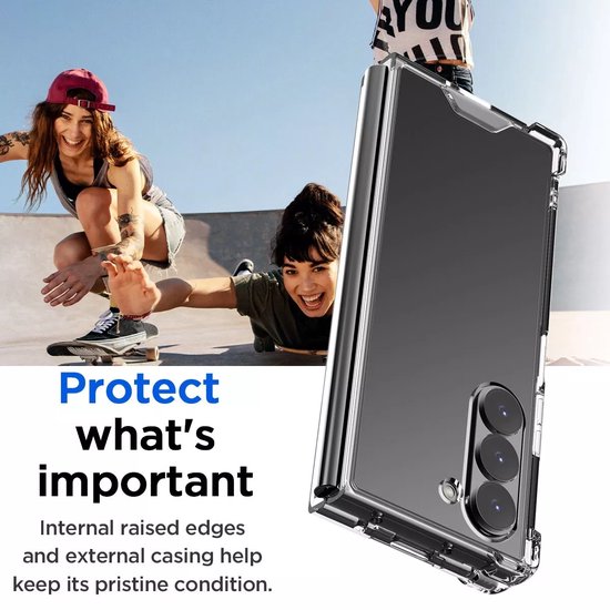 Samsung Galaxy Z Fold 6 Hoesjes – Siliconen Backcover – Schokbestendig – Flexibel – Transparant-Ilumina Benelux