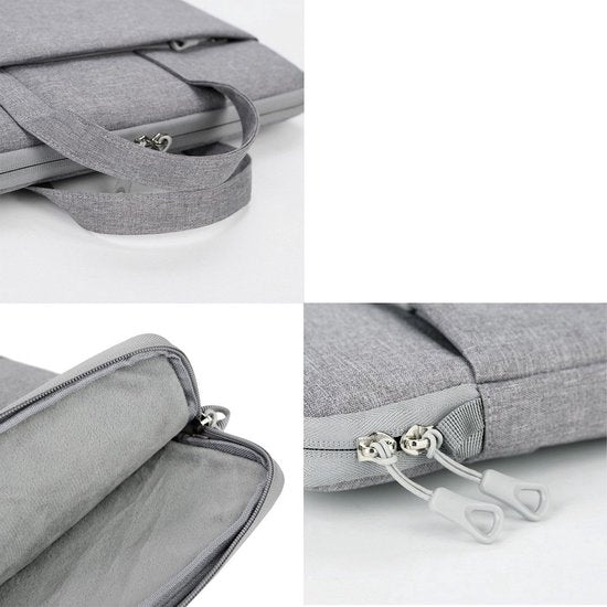 Laptop sleeve 15.6 inch – Geschikt voor MacBook – Beschermhoes met rits – LBA131 – Zwart-Laptoptas-Ilumina Benelux