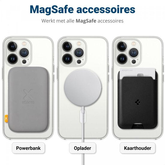 iPhone 13 Pro Hoesjes – Transparante TPU Backcover – Magnetische Ring – MagSafe Compatibel – Ultra Dun – Doorzichtig-Ilumina Benelux