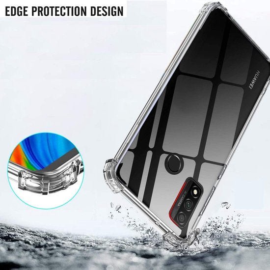 Huawei P Smart 2020 Hoesjes – Siliconen Backcover – Schokbestendig – Transparant – Incl. 2x Screenprotector-Ilumina Benelux