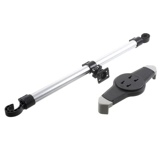 Tablethouder - Universeel - Auto hoofdsteunklem - 360 graden draaibaar - Aluminium - Zwart