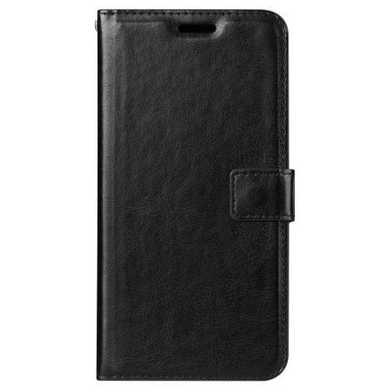 Samsung Galaxy A6 Plus 2018 Hoesjes – Portemonnee Hoes – Pasjeshouder – Magneetsluiting – Zwart-Ilumina Benelux