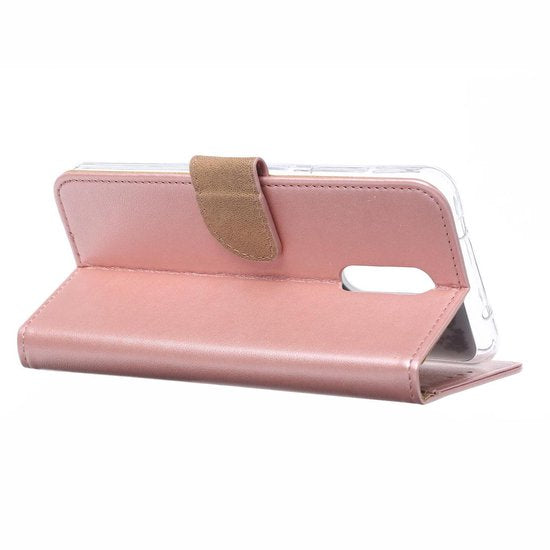 Nokia 3.2 Hoesjes – Portemonnee Hoes – Magneetsluiting – Inclusief 2x Screenprotector – Roségoud-Ilumina Benelux