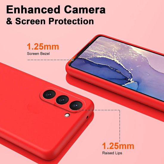 Samsung Galaxy S23 Plus Hoesjes – Liquid Siliconen Backcover – Soft Touch – Flexibel – Rood-Ilumina Benelux