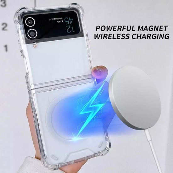 Samsung Galaxy Z Flip 4 Hoesjes – Transparante TPU Backcover – MagSafe Compatibel – Schokbestendig – Dun & Flexibel-Ilumina Benelux