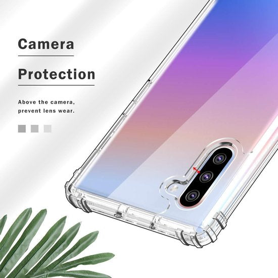 Samsung Galaxy Note 10 Hoesjes – Anti-Shock Hybride Soft Case – Schokbestendig – Inclusief 2x Screenprotector – Zwart