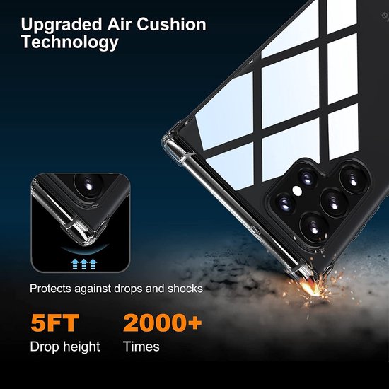 Samsung Galaxy S22 Ultra Hoesjes – Siliconen Backcover – Schokbestendig – Flexibel – Transparant-Ilumina Benelux