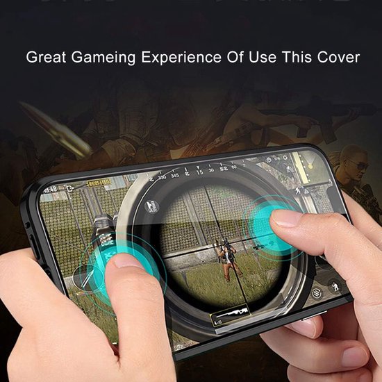 Samsung Galaxy A72 Hoesjes – Magnetische 360° Bescherming – Metalen Frame – Gehard Glas Achterkant + Screenprotector – Zwart-Ilumina Benelux