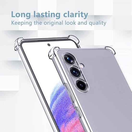 Samsung Galaxy A15 5G Hoesjes – Siliconen Backcover – Schokbestendig – Camera Beschermer – Transparant-Ilumina Benelux