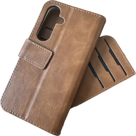 Samsung Galaxy A04 Hoesjes – Portemonnee Hoes – 9 Pasjesvakken – Multi Storage Wallet – Bruin-Ilumina Benelux