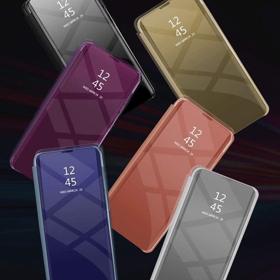 Spiegel Cover - Hoesje - Clear View Case Geschikt voor: Samsung Galaxy A41 - Goud