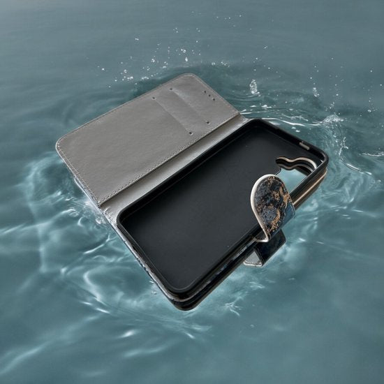 Samsung Galaxy A55 Hoesjes – Bookcase Portemonnee Hoes – Magneetsluiting – Pasjeshouder – Marmer Print