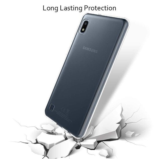 Samsung Galaxy A10 Hoesjes – Transparante TPU Siliconen Backcover – Soft Case – Inclusief 2x Screenprotector-Ilumina Benelux