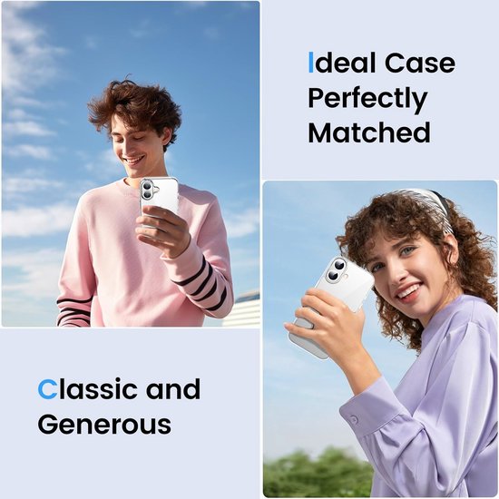 iPhone 16 Plus Hoesjes – Transparante Backcover – Schokbestendig – MagSafe Compatibel-Ilumina Benelux