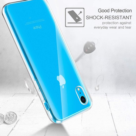 iPhone X/XS Hoesjes – Transparante TPU Siliconen Backcover – Inclusief 2x Gehard Glas Screenprotector – Anti-kras-Ilumina Benelux