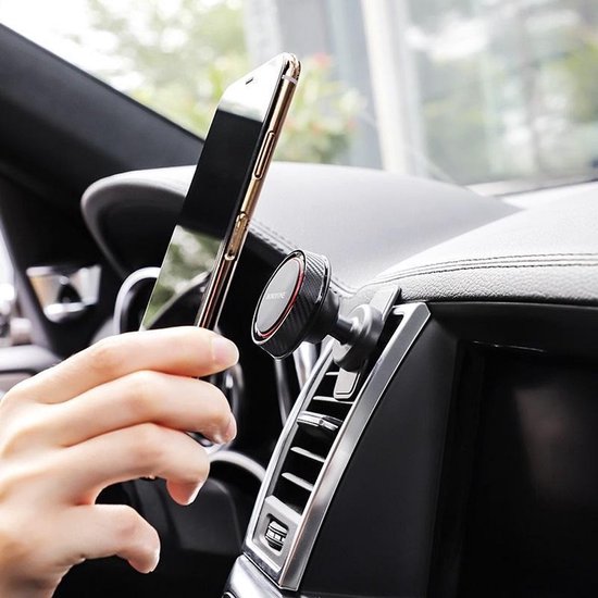 Telefoonhouder auto – Magnetisch – Ventilatierooster – Universeel voor Smartphone – Zwart-Telefoonhouders-Ilumina Benelux
