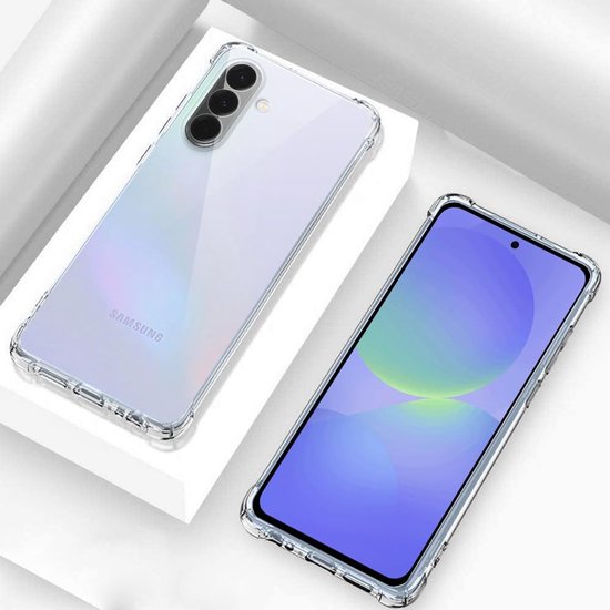 Samsung Galaxy A56 Hoesjes – Schokbestendige Siliconen Backcover – Transparant – Inclusief 3x Screenprotector-Ilumina Benelux