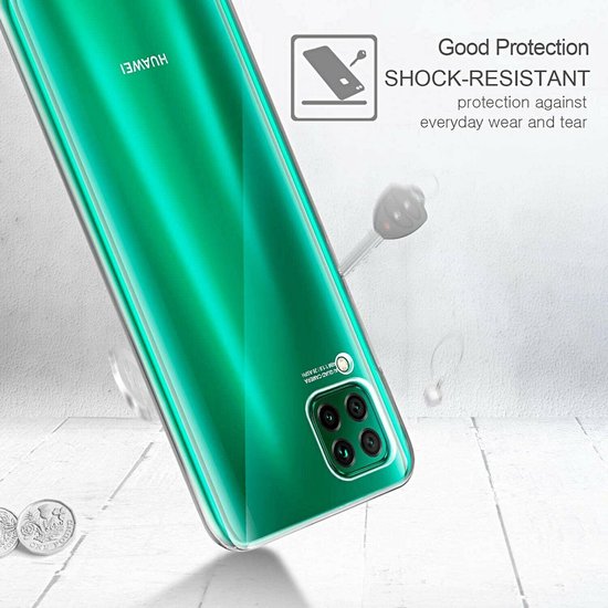 Huawei P40 Lite Hoesjes – Siliconen Backcover – Transparant – Flexibel – Anti Kras-Ilumina Benelux