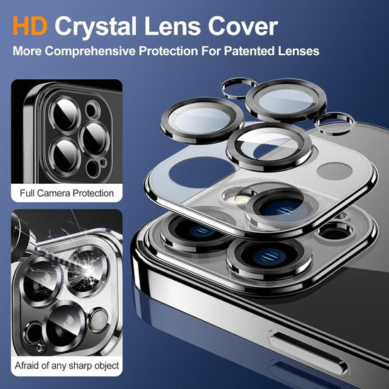 iPhone 14 Pro Max Hoesjes – Magnetische Clear Siliconen Backcover – Camera Lens Protector – MagSafe – Zwart-Ilumina Benelux