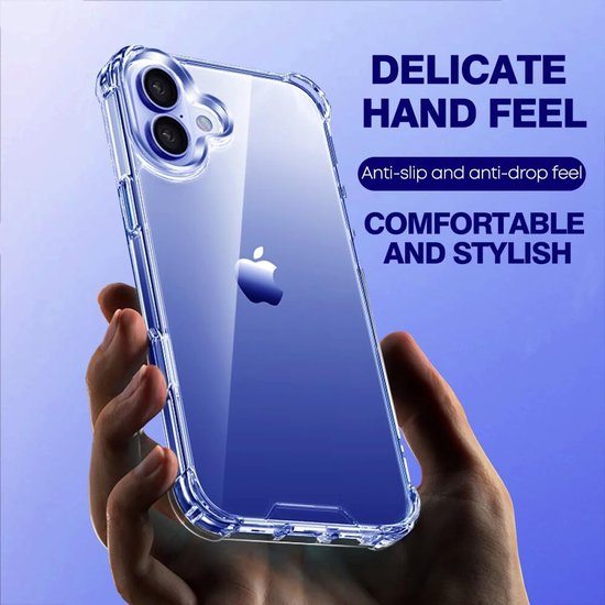 iPhone 16 Hoesjes – Transparante Backcover met Koord – Schokbestendig – Nekhanger – Groen-Ilumina Benelux