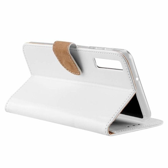 Bookcase Geschikt voor: Samsung Galaxy A9 2018 - Bookcase Wit - portemonnee hoesje