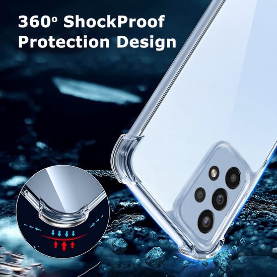 Samsung Galaxy A23 5G Hoesjes – Crystal Clear Backcover – Schokbestendig – Transparant-Ilumina Benelux