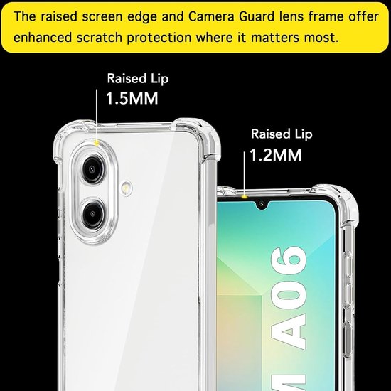 Shockproof Flexibele achterkant Silicone hoesje Transparant Geschikt voor: Samsung Galaxy A06