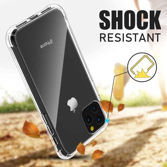 iPhone 12 Hoesjes – Siliconen Backcover – Schokbestendig Anti-Shock – Inclusief 2x Screenprotector – Transparant-Ilumina Benelux