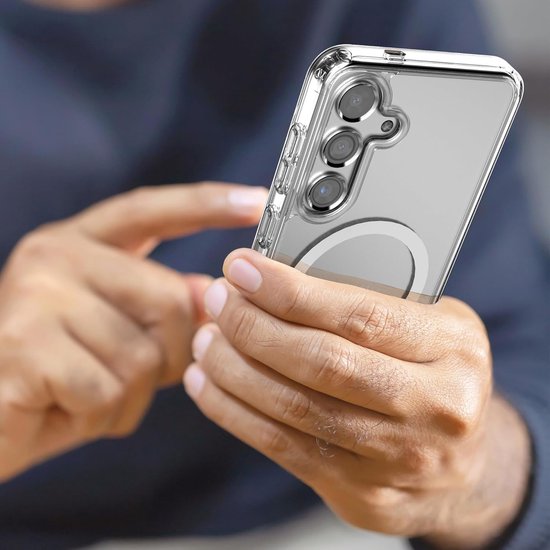 Samsung Galaxy S24 Hoesjes – Transparante Backcover – Schokbestendig – MagSafe Compatibel – Doorzichtig-Ilumina Benelux