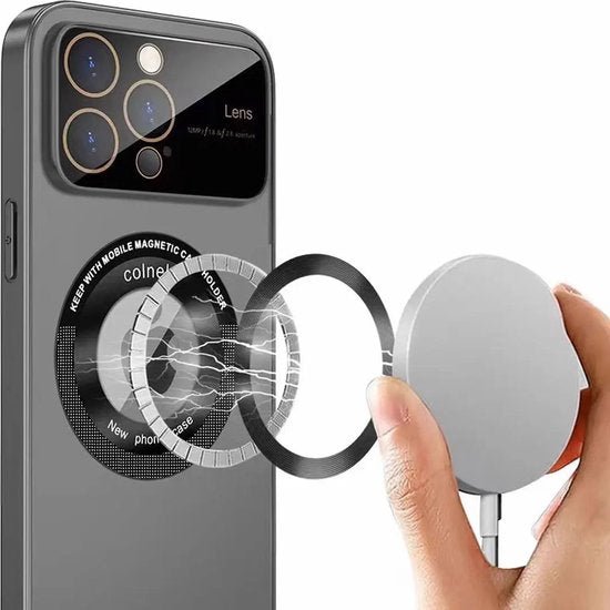 iPhone 15 Pro Max Hoesjes – MagSafe Compatibel Backcover – Camera Lens & Screenprotector – Groen-Ilumina Benelux