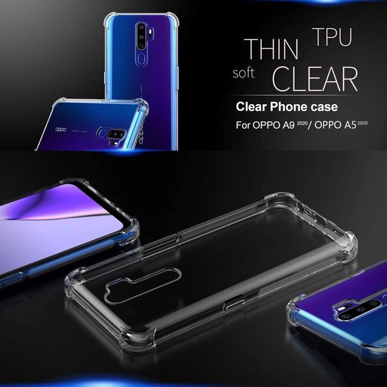 Oppo A9 2020 Hoesjes – Soft TPU Siliconen Backcover – Schokbestendig – Transparant-Ilumina Benelux