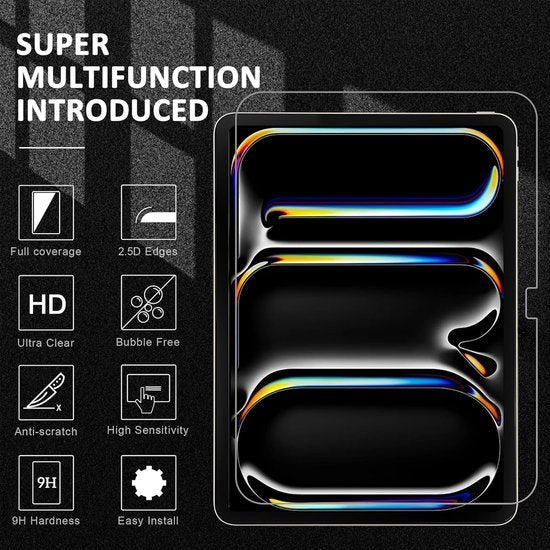 Screenprotector – Geschikt voor iPad Air 13 inch (2024/2025/2026) / iPad Pro 13 (2024/2025) – Gehard Glas – Anti-kras – 2x-tabletscreenprotectors-Ilumina Benelux