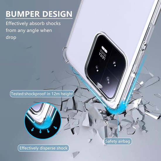 Xiaomi 13 Pro Hoesjes – Soft TPU Siliconen Backcover – Schokbestendig – Transparant-Ilumina Benelux