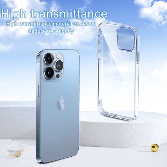 iPhone 14 Pro Max Hoesjes – Transparante TPU Siliconen Backcover – Soft Case – Schokbestendig-Ilumina Benelux
