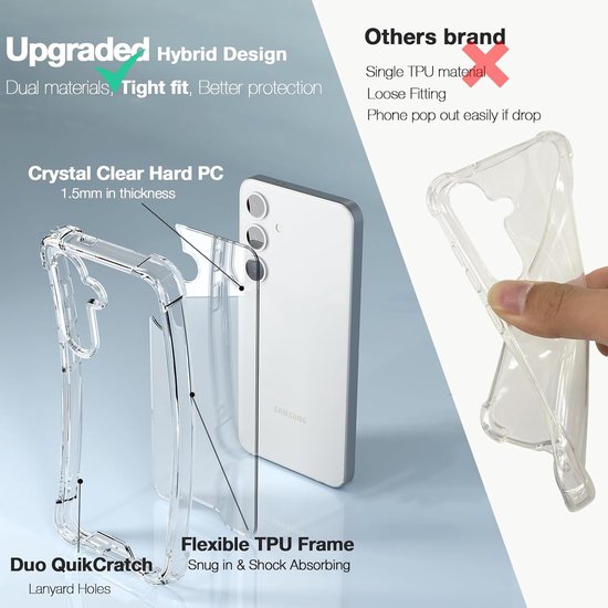 Shockproof Hoesje Geschikt voor Samsung Galaxy A36 Met koord -  Groen - Cover - Nek Hanger - Koord Hoes