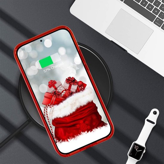 Samsung Galaxy A52/A52s Hoesjes – Siliconen TPU Backcover – Glitter BlingBling Cover – Rood-Ilumina Benelux