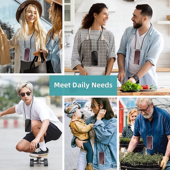 Samsung Galaxy A33 5G Hoesjes – Transparante Backcover met Koord – Anti-Kras – TPU – Transparant