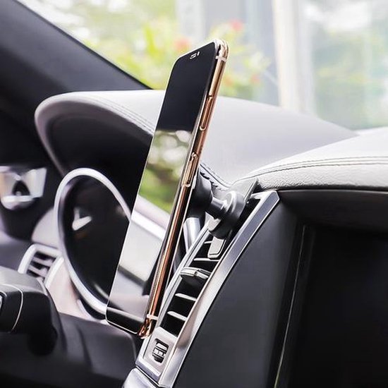 Telefoonhouder auto – Magnetisch ventilatierooster – Sterke magneten – 360° draaibaar – Zwart-Telefoonhouders-Ilumina Benelux