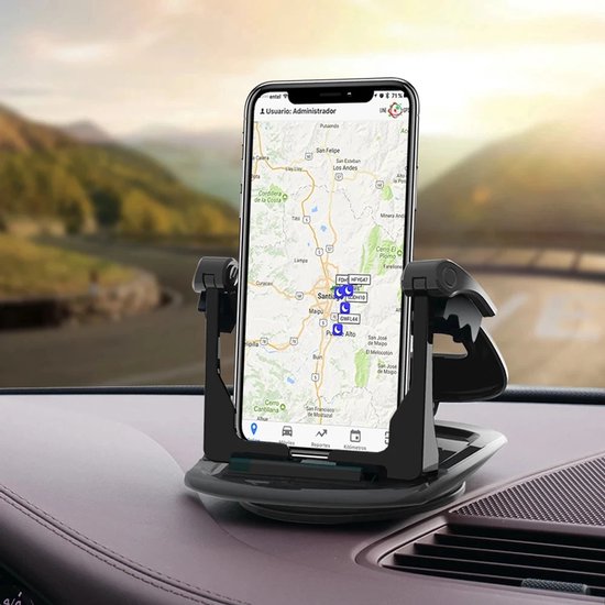 Telefoonhouder auto – Dashboard anti-slip sticky pad – Plakfunctie – Smartphone & muntenhouder – Zwart-Ilumina Benelux