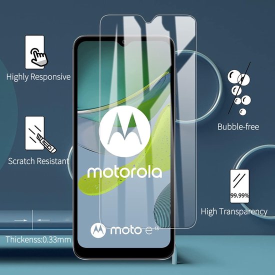 Screenprotector - Geschikt voor Motorola Moto E13 - 9H Glas (4-Pack)