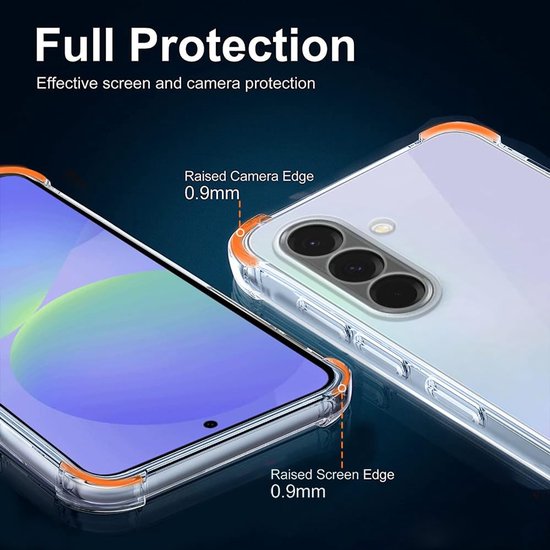 Samsung Galaxy A36 Hoesjes – Siliconen Backcover – Schokbestendig – Transparant – Inclusief Screenprotector-Ilumina Benelux