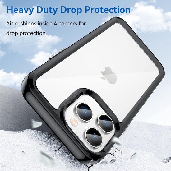 iPhone 14 Pro Hoesjes – Transparante Acryl Backcover – TPU Bumper – Schokbestendig – Helder-Ilumina Benelux