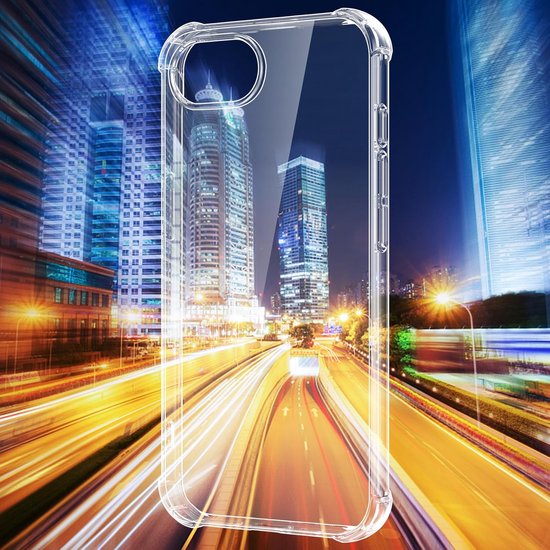 iPhone 16E Hoesjes – Transparante Backcover met Koord – Schokbestendig – Nekhanger – Zwart-Ilumina Benelux