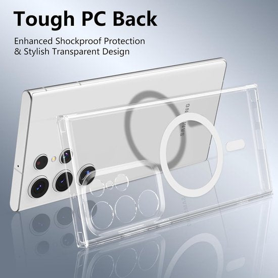 Samsung Galaxy S23 Ultra Hoesjes – Transparante Backcover – Schokbestendig – MagSafe Compatibel – Doorzichtig-Ilumina Benelux