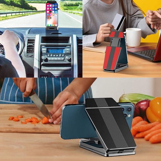 Telefoonhouder auto – Dashboard anti-slip sticky pad – Plakfunctie – Geschikt voor smartphone & iPad – Zwart-Ilumina Benelux