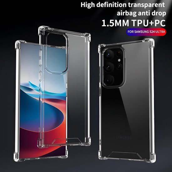 Samsung Galaxy S24 Ultra Hoesjes – Crystal Clear Backcover – Schokbestendig – Transparant-Ilumina Benelux