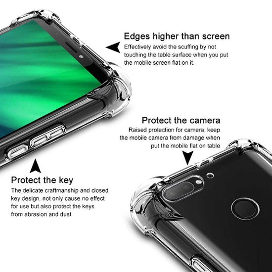 Samsung Galaxy A20E Hoesjes – Shockproof Backcover – Schokbestendig – Transparant-Ilumina Benelux