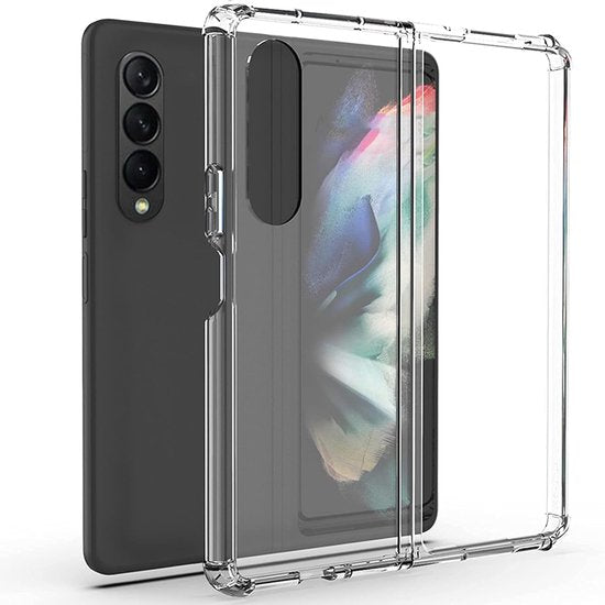 Samsung Galaxy Z Fold 3 Hoesjes – Siliconen Backcover – Schokbestendig – Transparant-Ilumina Benelux